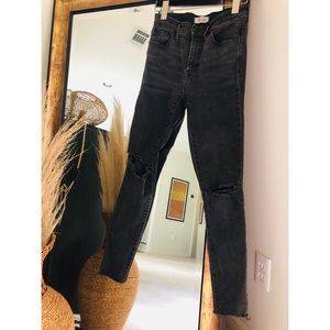 Madewell raw hem skinny jeans